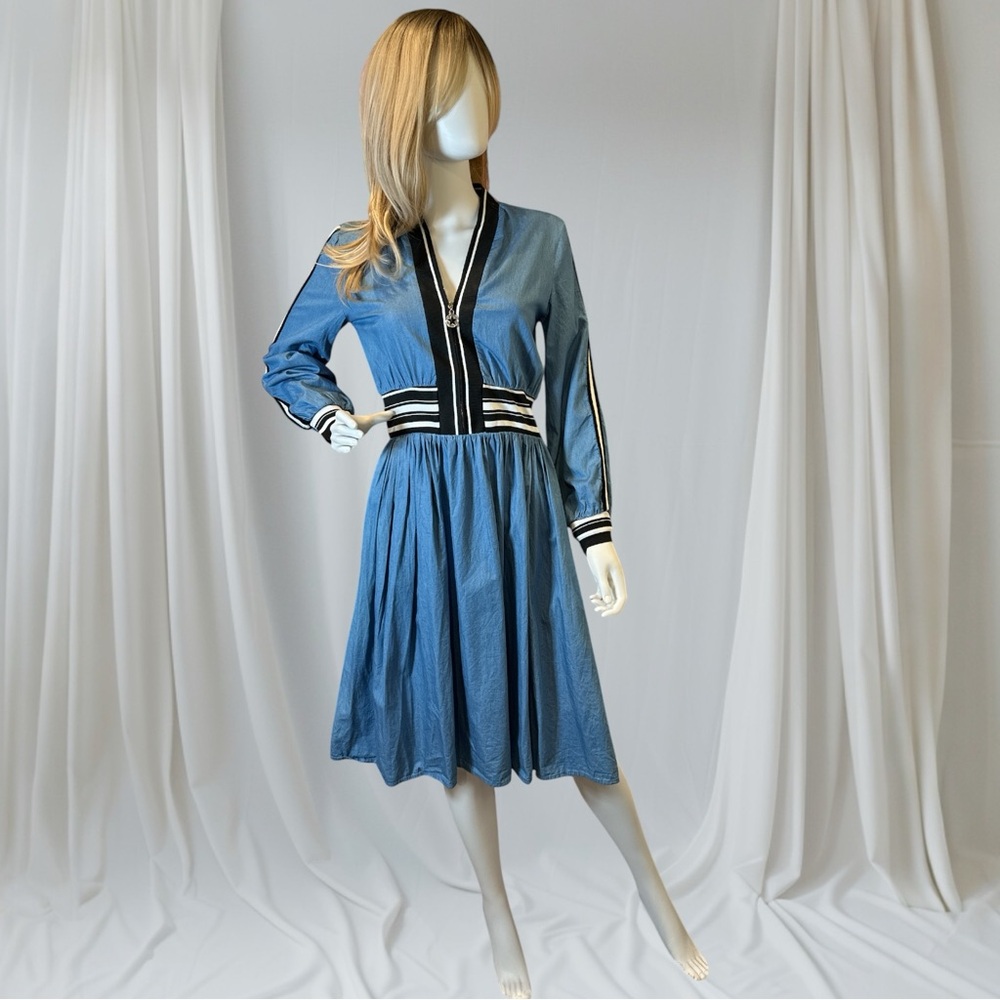 Creative Genius Pleated Long Sleeve Dress - Picture 11 of 11
